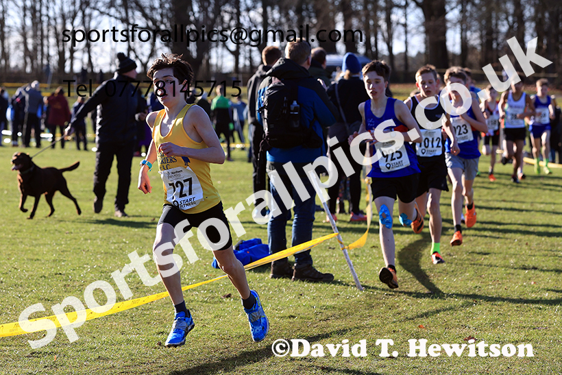 Boys under-13s 2025 Northern Cross Country Champs, Tatton Park, Knutsford, Cheshire. Photo: David T. Hewitson/Sports for All Pics